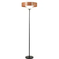 FABAS LUCE Loto Stehleuchte, 170 cm, aus Metall und mundgeblasenem Glas, Ziegelrot, E27 40W Fassung, elegantes Design mit Dimmer - Loto