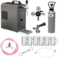 Ich-zapfe Zapfanlage JET 30 Bierkoffer Set mit Durchlaufkühler bis 35 l/h inkl. Gläser und Adapter