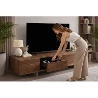Xl Moebel Gmbh Braunes TV-Lowboard Moderner Wohnzimmer TV-Ständer Edle Holzmöbel