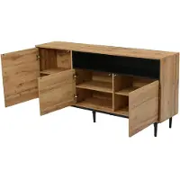 StarTech.com Modernes Sideboard aus Holz - Anrichte - Drei Türen und Regale - Maße 160 x 35 x 76 cm - Einfache Montage - Platzsparend - Robust und langlebig