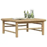 StarTech.com Quadratischer Gartentisch - Outdoor Bambustisch - 65 x 65 x 30 cm - robust und leicht - für Terrasse und Garten - gelb