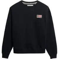 Superdry für Damen. W2012443A Schwarzes Sweatshirt ?Athletic Relaxed? (S), Lässig, Baumwolle, Marine
