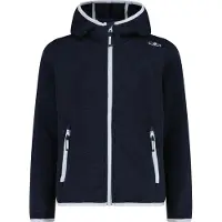 CMP Strickfleecejacke "KID G JACKET FIXED HOOD" mit Kapuze mit Kapuze, wärmeisolierend, windabweisend, wasserabweisend