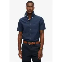 Superdry für Herren. M4011093A Hemd City Leinen Marineblau (XXL), Lässig, Baumwolle, Kurzarm