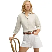 Superdry für Damen. W7110491A Shorts Mid Rise weiß (28), Lässig, Baumwolle