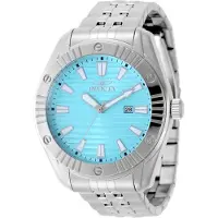 Invicta Angel 50386 Damenuhr - Quarzwerk - Edelstahl mit blauem Zifferblatt - 47 mm