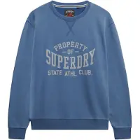 Superdry für Herren. M2014090A Blaues Athletic Essential-Sweatshirt (M), Lässig, Baumwolle, Langarm