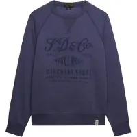 Superdry für Herren. M2014474A Merchant Vintage Print navy Sweatshirt (XL), Lässig, Baumwolle, Marine