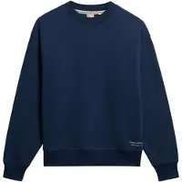 Superdry für Damen. W2012185A Essential Logo Sweatshirt in Marineblau (XL), Lässig, Baumwolle