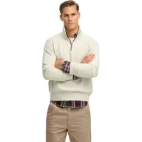 Superdry für Herren. M2013750A Essential Logo Sweatshirt mit halbem Reißverschluss beige (3XL), Lässig, Baumwolle