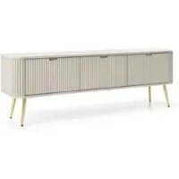 Masseno TV-Schrank ZENZERO 168 cm Fernsehschrank mit 3 Türen TV-Lowboard für Wohnzimmer Modern 168x39x57 cm Kaschmir / Kaschmir