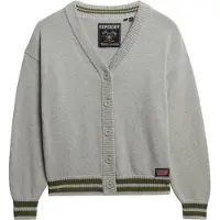 Superdry für Damen. W6110642A Grauer Schlabberpulli (L), Lässig, Baumwolle