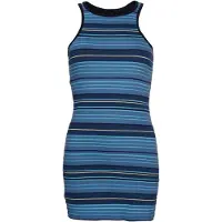 Superdry für Damen. W8011412A Vintage Stripe Racer Logo Kleid blau (XS), Lässig, Ärmellos / Hosenträger, Bio-Baumwolle, Nachhaltig
