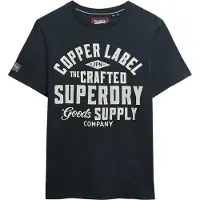 Superdry für Herren. M1012256A Copper Label Relaxed T-Shirt marineblau (L), Lässig, Baumwolle, Kurzarm