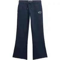 Superdry für Damen. W7011171A Athletic Essentials Marineblaue ausgestellte Jogginghose mit niedrigem Bund (M), Lässig, Baumwolle