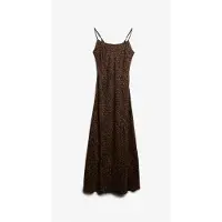 Superdry Bias Cut Maxi Slip ärmelloses Langes Kleid