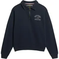 Superdry für Damen. W2012686A Sweatshirt Athletic Collared navy (L), Lässig, Baumwolle, Langarm, Marine