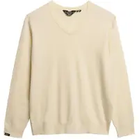 Superdry für Damen. W6110644A Klassischer beiger Pullover (L), Lässig, Acryl