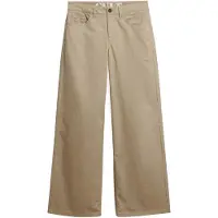 Superdry für Damen. W7011313A Beige Baggy Chino-Hose (28/30), Lässig, Baumwolle