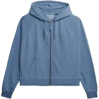 Superdry für Damen. W2012543A Kapuzenpullover Studios Relaxed blau (M), Lässig, Baumwolle