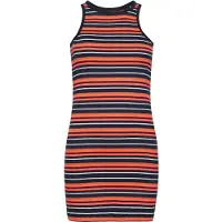 Superdry für Damen. W8011412A Vintage Stripe Racer Logo-Kleid mehrfarbig (XL), Lässig, Baumwolle, Ärmellos / Hosenträger