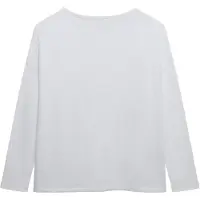 Superdry Langarmshirt "STUDIOS BOAT NECK SLUB LS TOP" Baumwollmischung, oversize