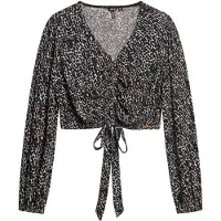 Superdry Vintage Tie Front Langarmbluse