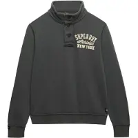 Superdry für Herren. M2014013A Vintage Athletic Half Button Sweatshirt grau (XL), Lässig, Baumwolle