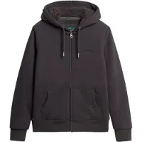 Superdry für Damen. W2012323A Borg Lined Ziphood Kapuzenpullover in Schwarz (M), Lässig, Baumwolle