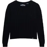 Superdry für Damen. W6110685A Essentials Slim navy Pullover (S), Lässig, Acryl, Marine