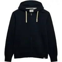 Superdry für Herren. M2014470A Marineblaue Kapuzenjacke mit Reißverschluss und Monogramm (L), Lässig, Baumwolle