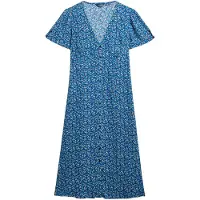 Superdry Print Button Tea Kurzarm Midi-kleid