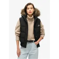 Superdry für Damen. W5011784A Weste Everest schwarz (S), Lässig, Recyceltes Polyester, Nachhaltig
