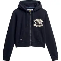 Superdry für Damen. W2012164A Entspanntes navyfarbenes Sweatshirt (XL), Lässig, Baumwolle, Marine