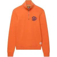 Superdry für Herren. M2014475A Sweatshirt Neon Half Zip Track orange (M), Lässig, Baumwolle