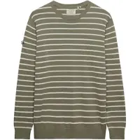 Superdry für Herren. M6110727A Bretonischer grüner Pullover von Merchant (XXL), Lässig, Baumwolle
