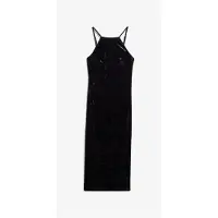 Superdry Lace Back Velvet Midi ärmelloses Midikleid