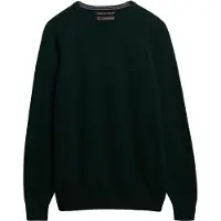 Superdry für Herren. M6110689A Dunkelgrüner Pullover aus Wollmischung (XXL), Lässig, Wolle