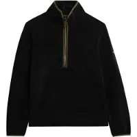 Superdry für Damen. W2012337A Estate Fleece Half Zip Fleece schwarz (XL), Lässig, Recyceltes Polyester, Nachhaltig