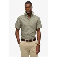 Superdry für Herren. M4011093A City Cotton Linen Hemd grün (XL), Lässig, Baumwolle, Kurzarm