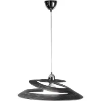 FABAS LUCE Aragon Pendelleuchte aus antikschwarzem Glas und Metall, E27 60W Fassung, modernes Design für Innenbereiche, IP20 Schutzart, Durchmesser 53 cm