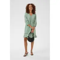 Kaffe Midikleid "Damen Kleid KAcarrie", Damen, Gr. 40, N-Gr, grün (jadeite), Obermaterial: 88% Viskose CV. 12% Polyamid PA., Kleider Midikleid