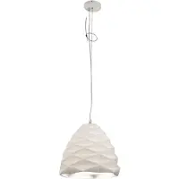 FABAS LUCE Duchessa Pendelleuchte aus Metall und weißer Keramik, Ø 300 mm, E27 40-W-Fassung, Smart Luce-kompatibel, Schutzklasse 1, elegantes Design