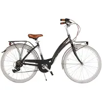 Via Veneto City-Bike Nuvò Lady 26" 6V Schwarz „Kaffee-Staub“ (matt)