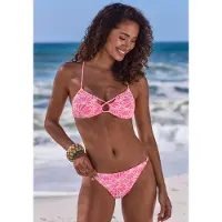 Venice beach Bustier-Bikini-Top "Peony", Damen, Gr. 34, Cup A/B, pink, Recycling-Polyester, Strukturmuster, Bikini-Oberteile Bustier-Bikini-Top, aus modischer Strukturware