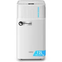 VonHaus 12L /Tag Luftentfeuchter Elektrisch, 2L Wassertank, Timer & Ablaufschlauch