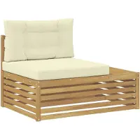 vidaXL Outdoor Endsofa Massivholz Akazie Weiß
