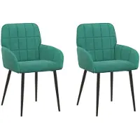 vidaXL Esszimmerstühle 2 stk. Samt Türkis 57 x 50 x 85 cm