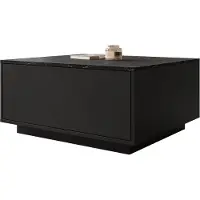 Mirjan 24 Couchtisch Bavro, Wohnzimmer Kaffeetisch (Farbe: Schwarz)