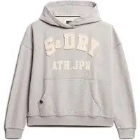 Superdry für Damen. W2012137A Graues Oversize-Kapuzensweatshirt ?Athletic? (M), Lässig, Baumwolle